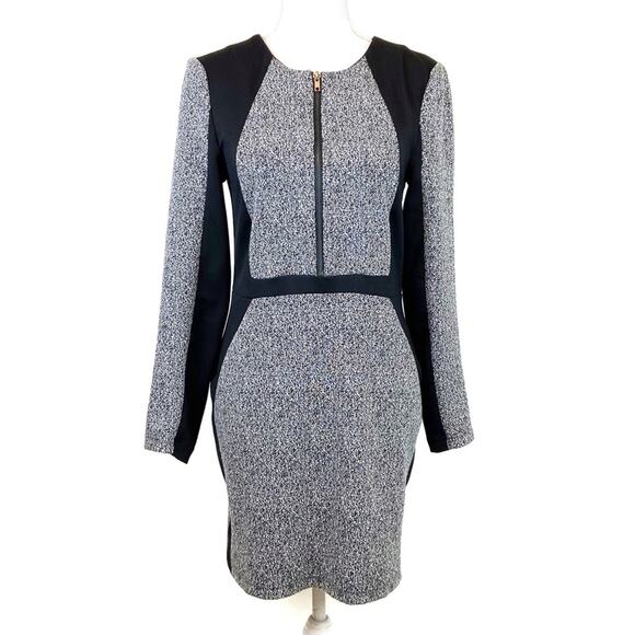 W118 Walter Baker Medium Mallory Dress Short Sheath Fitted Long Sleeve Medium - Picture 4 of 10